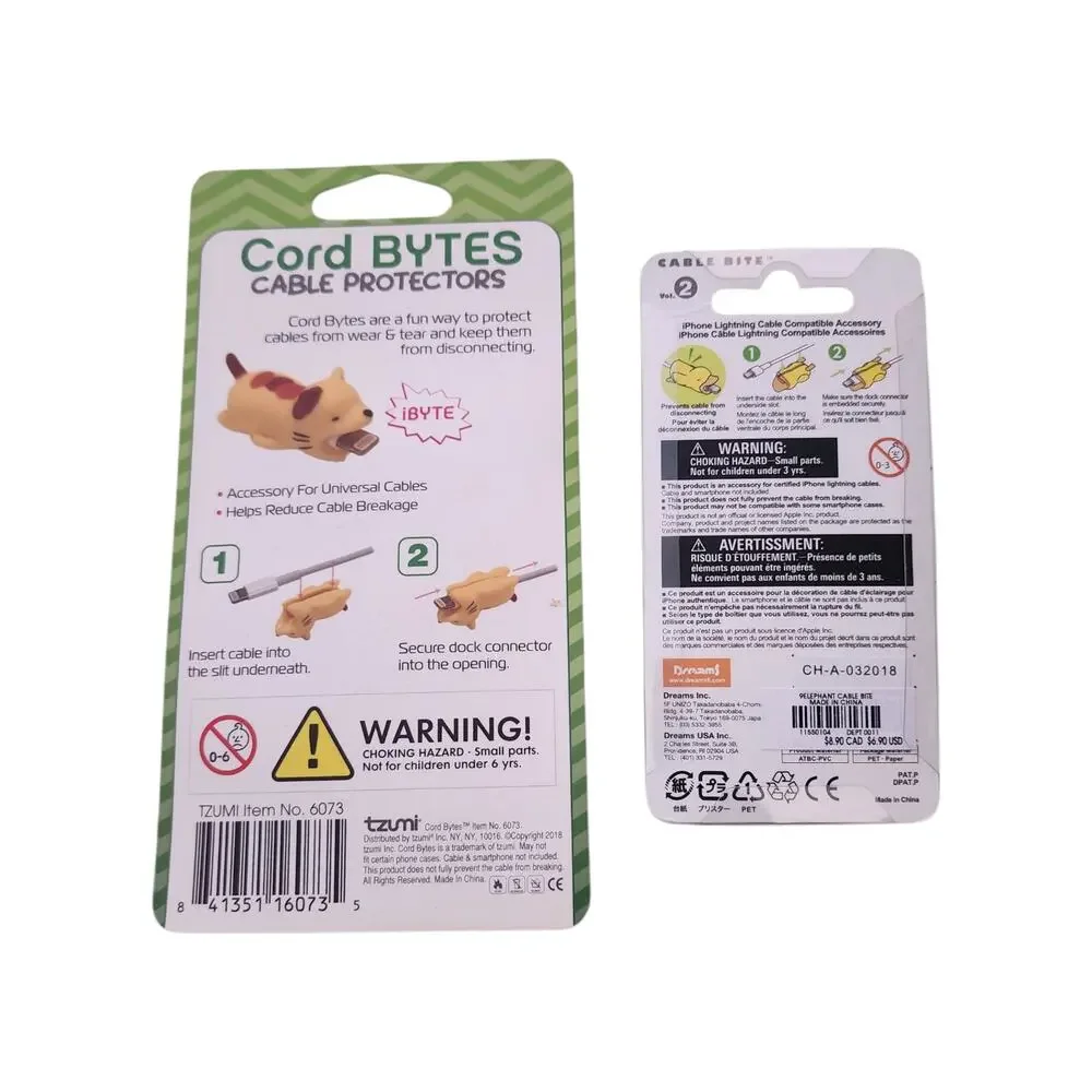 Tzumi Cord Bytes Cable Protectors + Cable Bite For iPhone Lot 3 Sealed